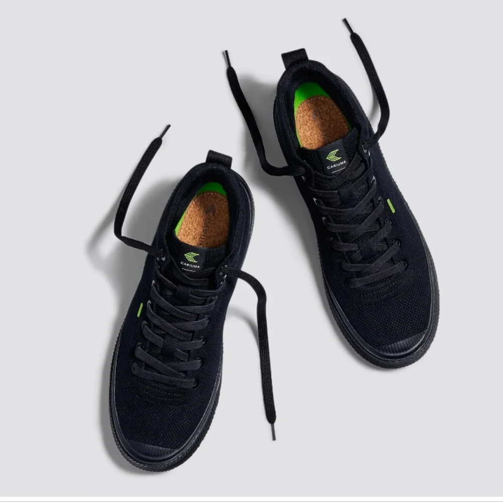 NIB CARIUMA IBI HIGH TOP ALL BLACK KNIT SNEAKER 12 MEN 13.5 WOMENS - Picture 3 of 12